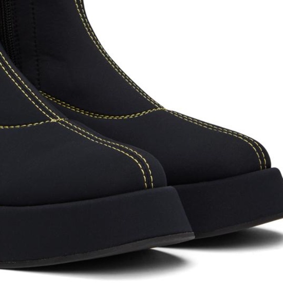 Black Ganni Platform Ankle Boot 7 - Picture 4 of 8